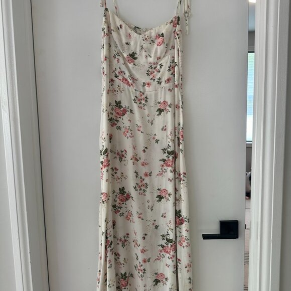 Reformation white floral midi dress, size 8 - Picture 1 of 4
